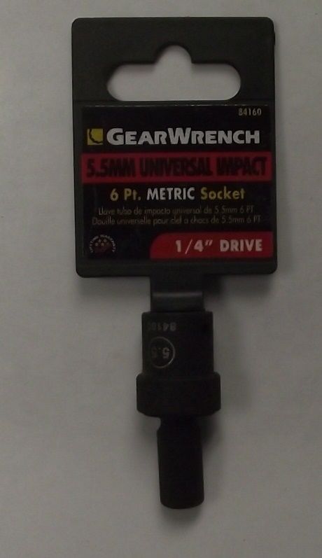 GearWrench 84160 1/4" Drive 5.5mm Universal Impact Socket