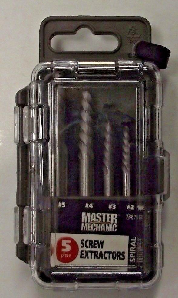 Master Mechanic 788713 Mibro Group 5 Piece Spiral Screw Extractor Set