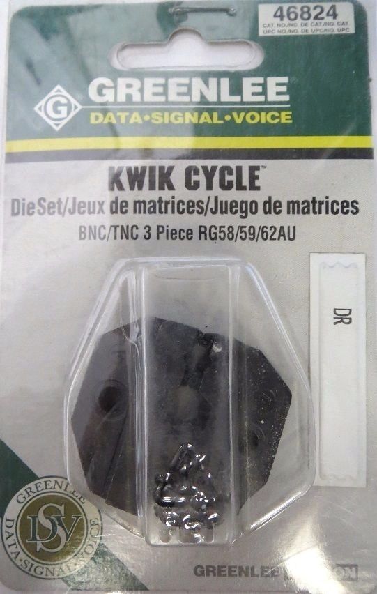 Greenlee 46824 Die Set BNC/TNC RG85/59/62AU