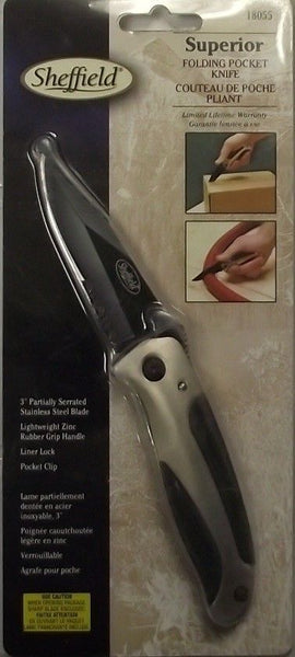 Sheffield 18055 Superior 3 Blade Folding Pocket Knife