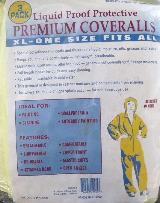 Protect Me CC-35XL 3 Pack Premium Coveralls XL