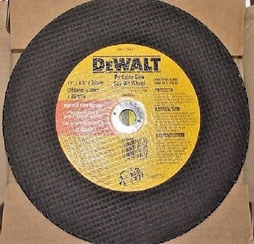 DEWALT DW8033 12" x 1/8" Abrasive Ductile Pipe Cutting Wheels USA 10 Pack