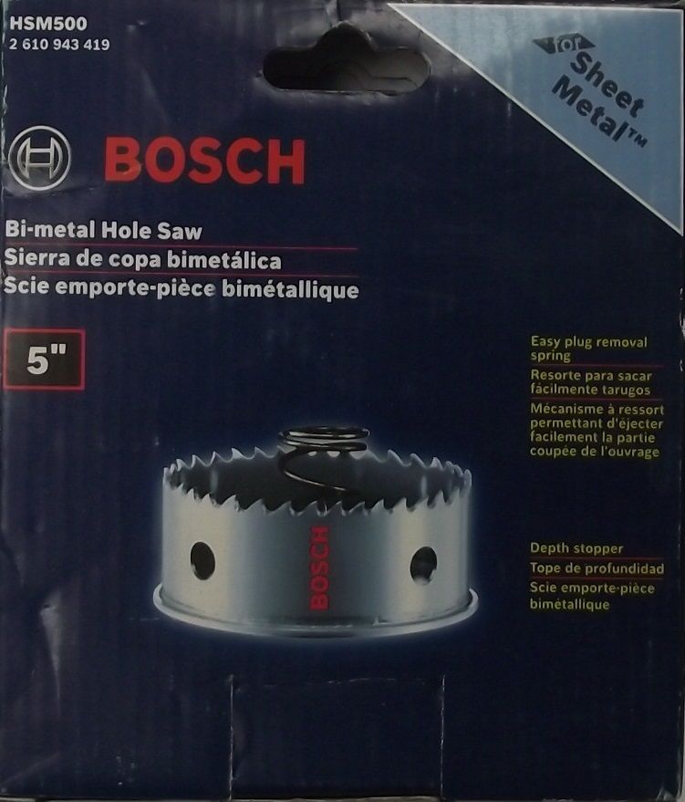 Bosch HSM500 5" 127mm Sheet Metal Bimetal Hole Saw