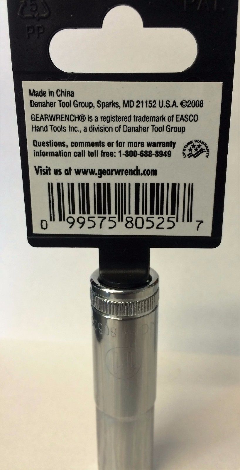 GearWrench 80525 3/8" Dr 12 Point Deep Metric Socket 11mm