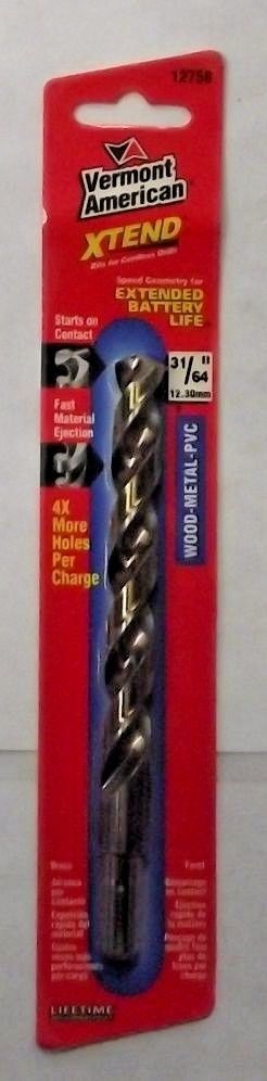 Vermont American 12758 31/64" x 5-7/8" XTEND Fractional Drill Bit