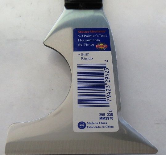 Master Mechanic MM2970 5 In 1 Painter's Tool Scraper Putty