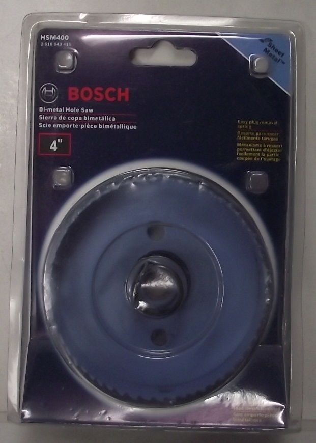 Bosch HSM400 4" Bi-metal Sheet Metal Hole Saw