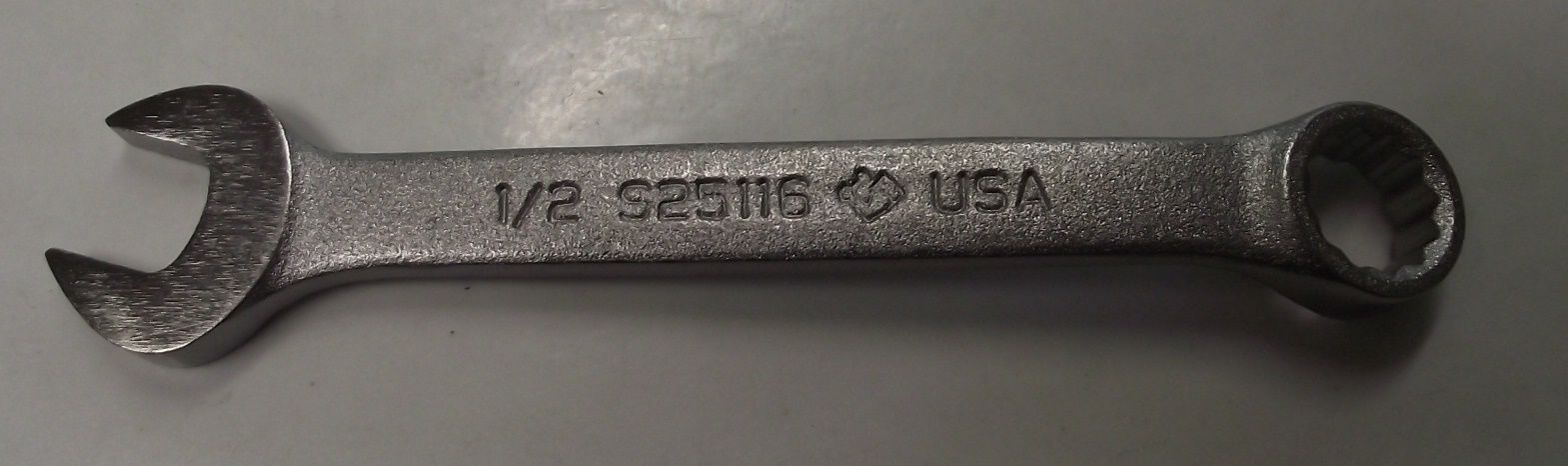 Armstrong S25116 1/2" 12 Pt Short Satin Combination Wrench USA