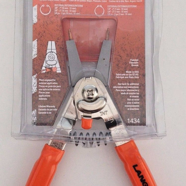 Lang Tools 1434 Quick Switch Internal & External Snap Ring Pliers US