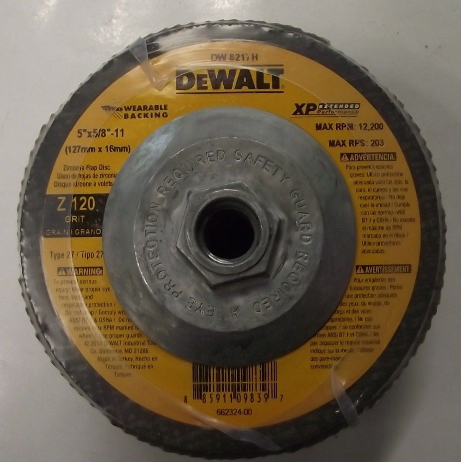 DEWALT DW8217H 5" x 5/8" - 11 120g XP Flap Disc 5pcs.