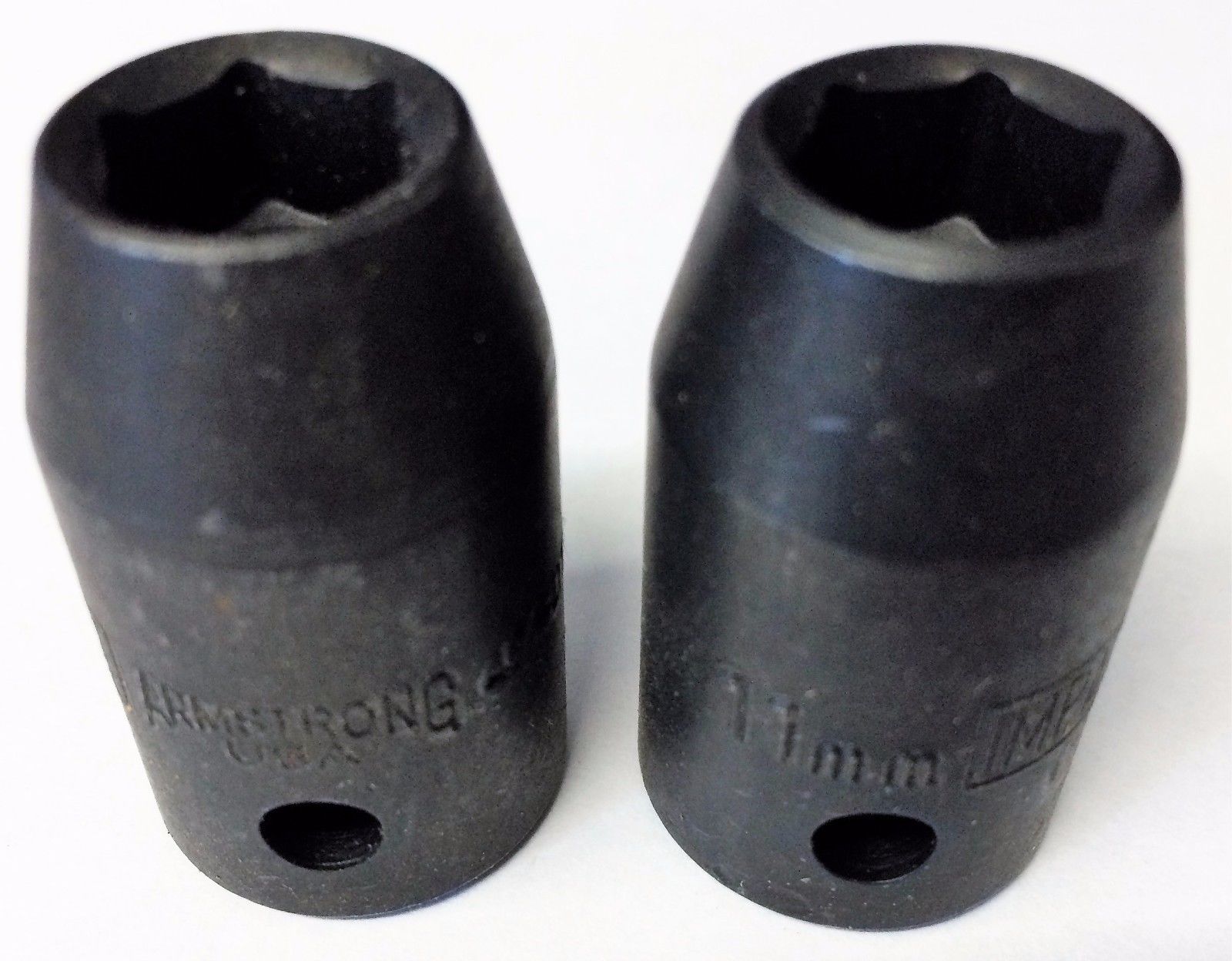 Armstrong 47-011A 11mm 1/2" Drive Impact Socket 6pt. USA 2PCS