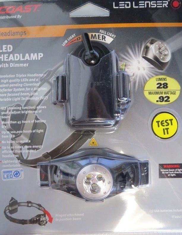 Coast TT1041CP Triplex LED Revolution Headlamp With DImmer