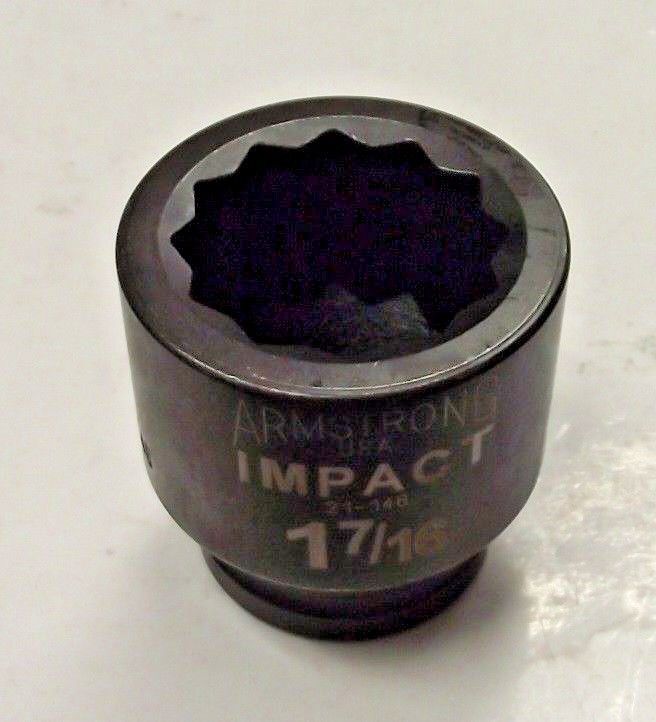 Armstrong 21-146  3/4" Drive 12 Point Impact Socket 1-7/16" USA