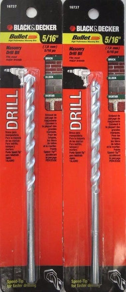 Black and Decker 16733 5/16 Masonry Drill Bit 2pcs.