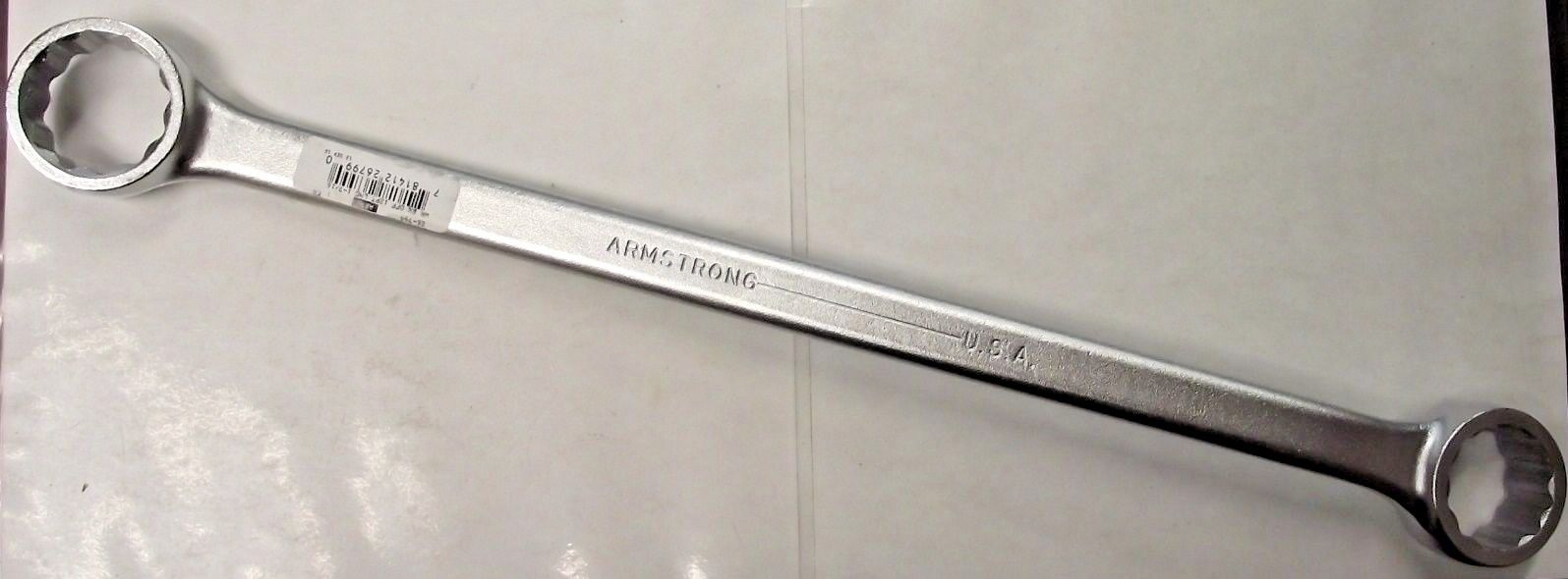 Armstrong 26-799 12 Point Satin Finish 15° Offset Box Wrench 1-7/16 x 1-5/8" USA