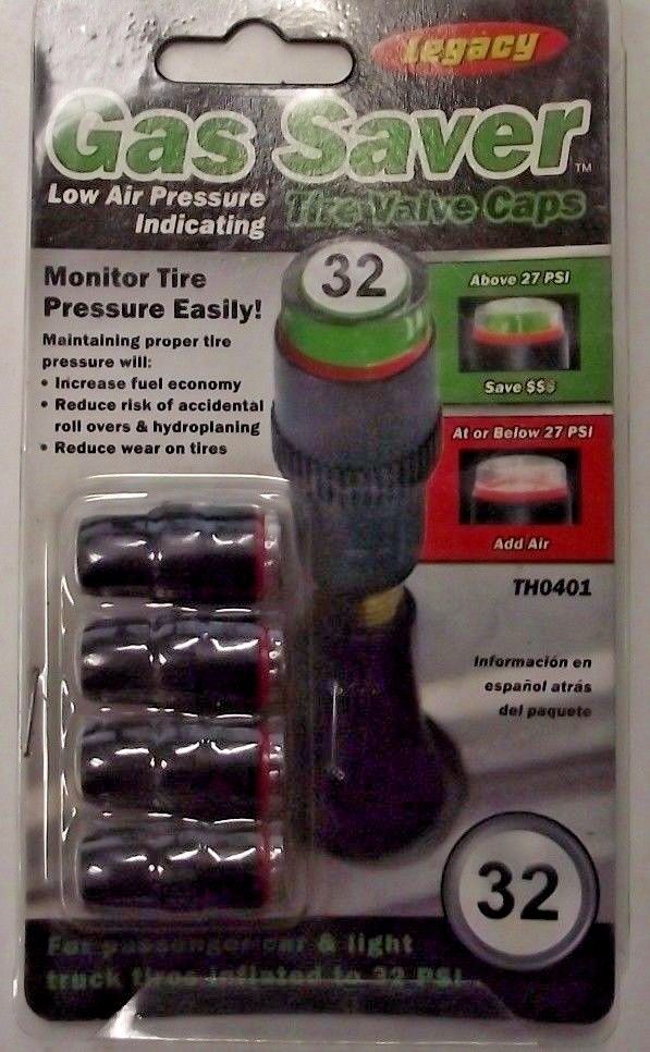 Legacy TH0401 32 psi Gas Saver Low Air Pressure Indicating Tire Valve Cap