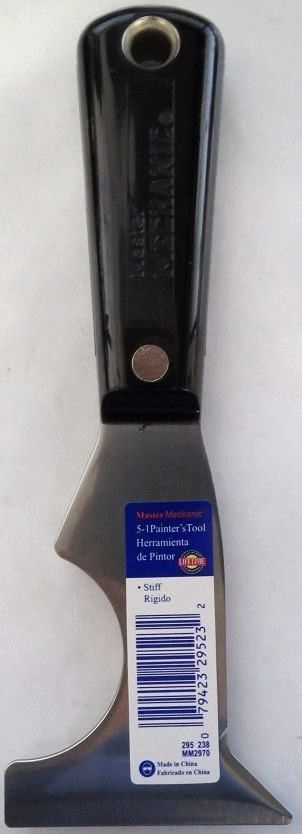 Master Mechanic MM2970 5 In 1 Painter's Tool Scraper Putty