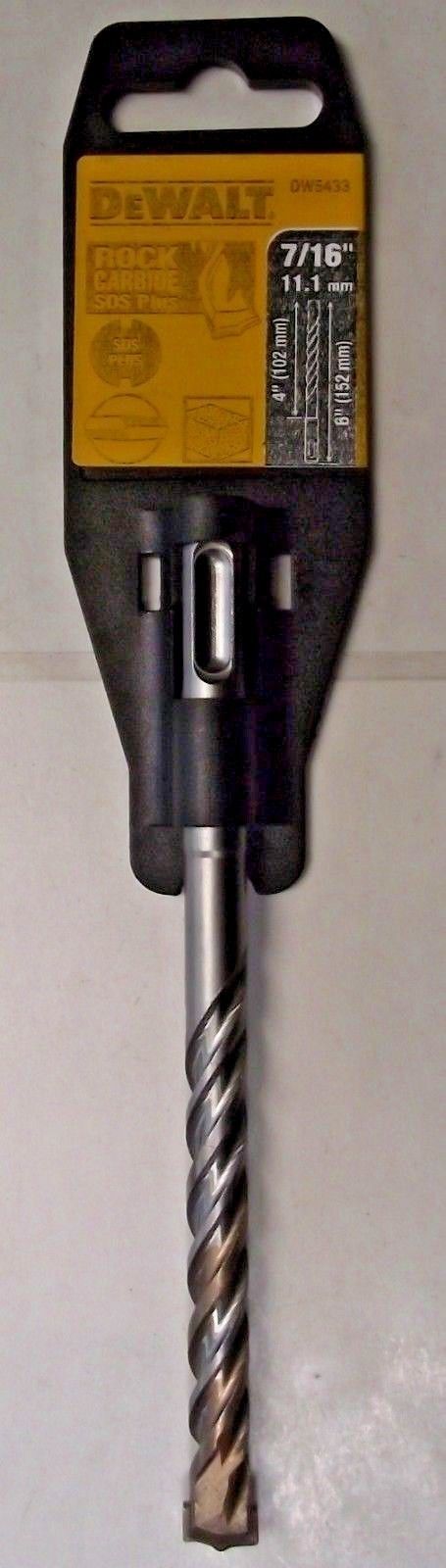 DEWALT DW5433 7/16" X 6" ROCK CARBIDE SDS+ Hammer Drill Bit Germany