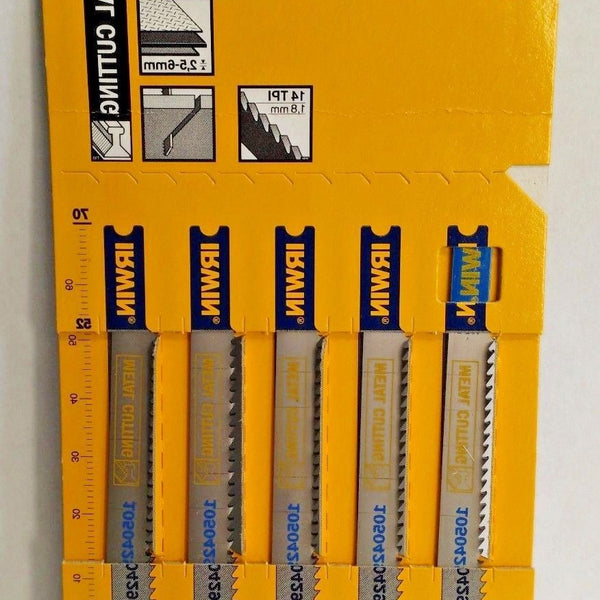 Irwin Jigsaw Blades Wood Cutting Pack of 5 U101D 10504291