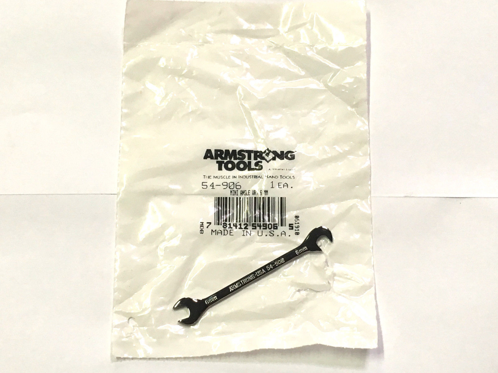 Armstrong 54-906 6mm Mini Angle Combination Wrench Open End Fully Polished USA