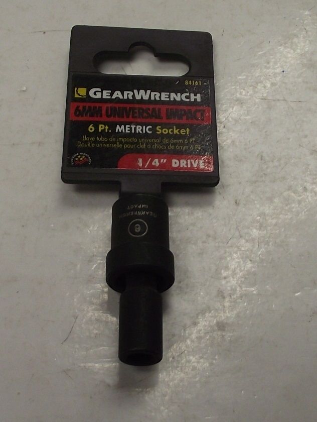 Gearwrench 6mm Universal Impact Socket 1/4" Drive 6pt 84161