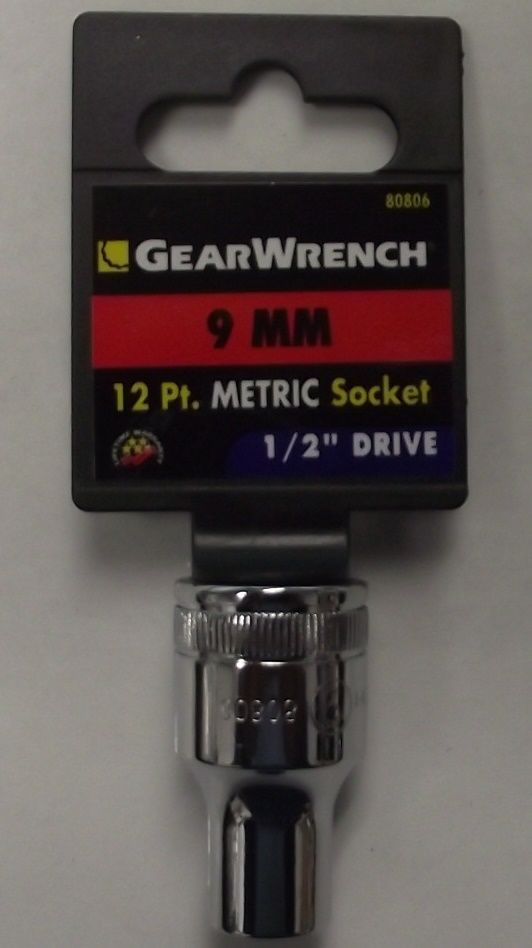 GearWrench 80806 9mm 1/2" Drive 12 Point Socket