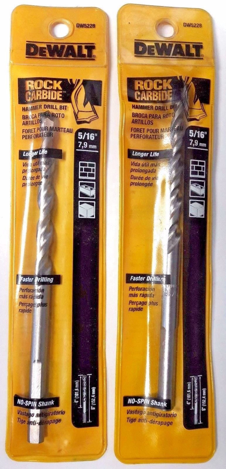 Dewalt DW5228 5/16" Hammer Drill Bit Germany 2PKS