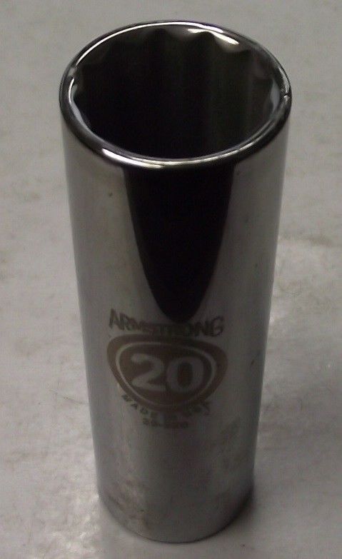 Armstrong 39-320 20mm 12 Point 1/2" Drive Metric Deep Socket USA