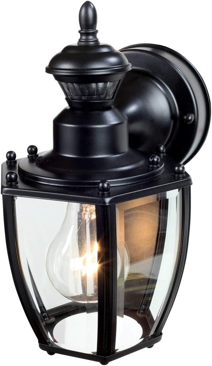 Heath Zenith HZ-4170-BK 150 Degree Motion Activated Decorative Lantern