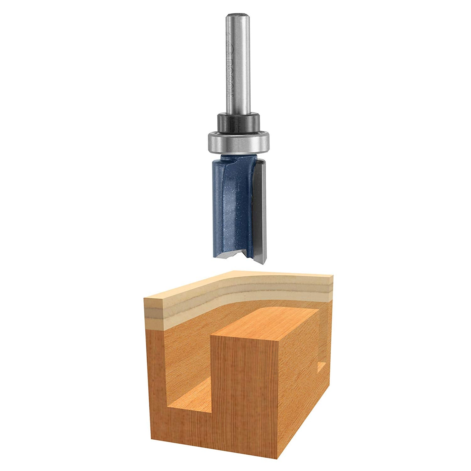 Bosch 85680M 1/2" x 1" Trimming / Cutout Top Bearing Straight Trim Router Bit US