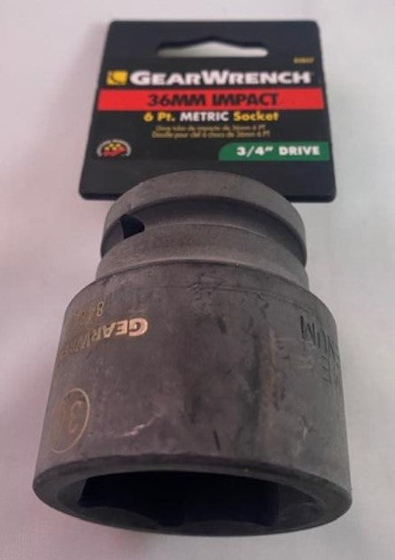 GEARWRENCH 84847 3/4" Drive 36mm Standard Impact Metric Socket 6 Point