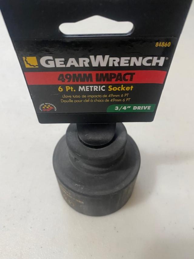 GearWrench 84860 3/4" Drive 6 Point Standard Impact Socket 49mm