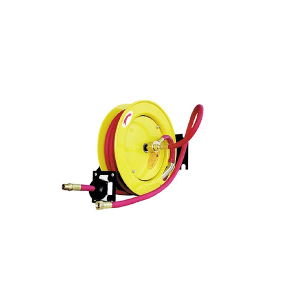 Amflo 510HR-RET Automatic Open Hose Reel w/ 250 PSI 3/8 x 25' Red Rubber  Air