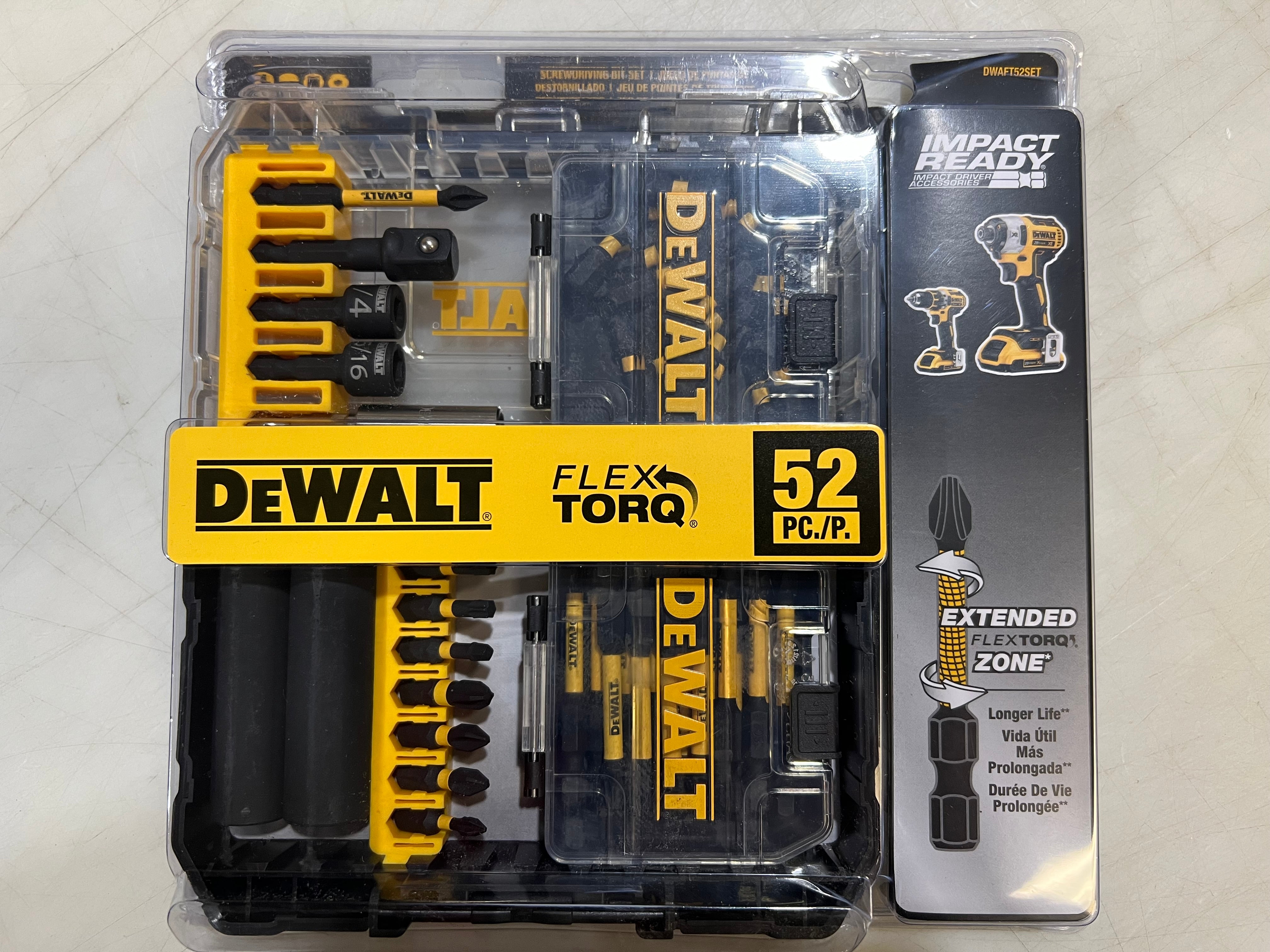 Dewalt DWAFT52SET 52pc Flex Torq Impact Ready Drill Driver Accesories