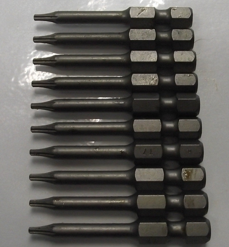 Bosch 39931 T7 x 2" Torx Power Insert Bits 10pcs.