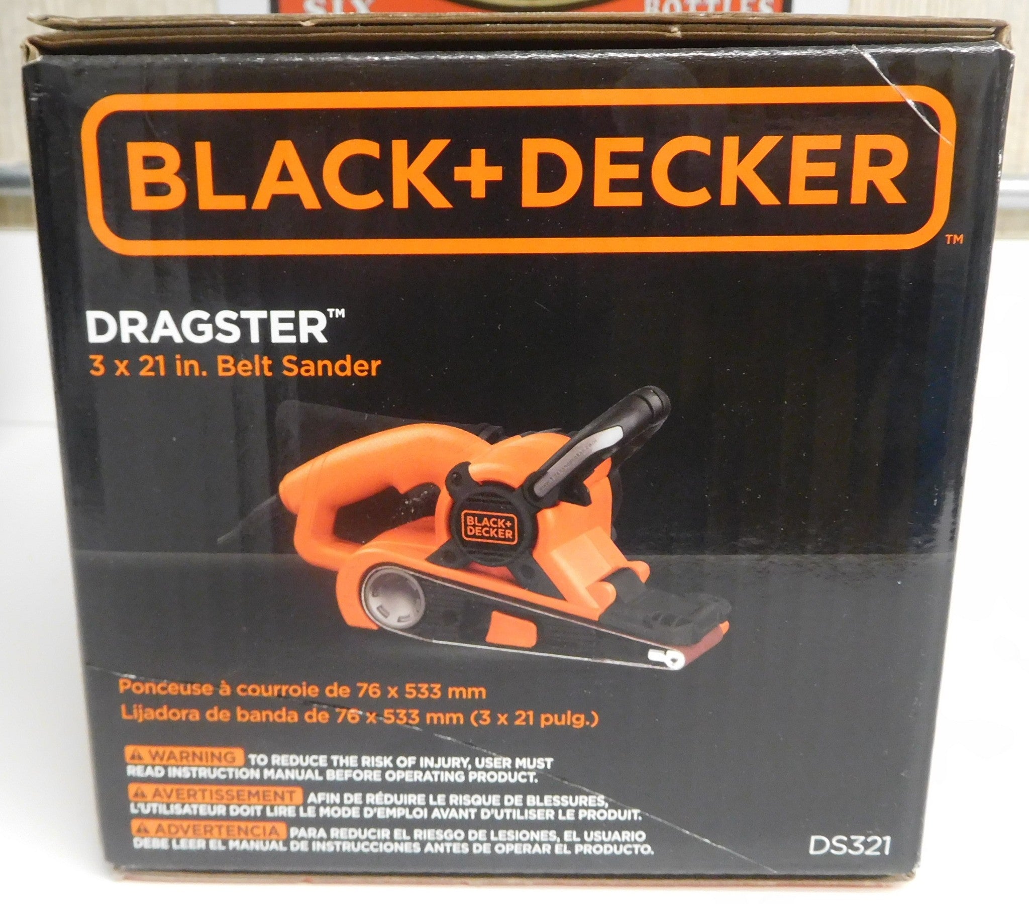 Black & Decker belt sander. the dragster / 7 Amp 3 in. x 21 in. Dragster  Belt Sander 