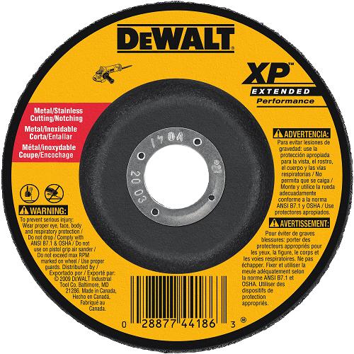 DeWalt DW8810 Metal Cutting-Notching Wheel 5" - 25 Pak