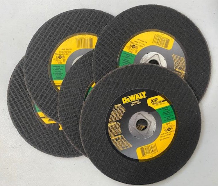 DEWALT DWA8001C 6-1/2" x 1/8" x 5/8" Concrete Masonry Cutting Wheels XP Aluminum Oxide 5pcs.