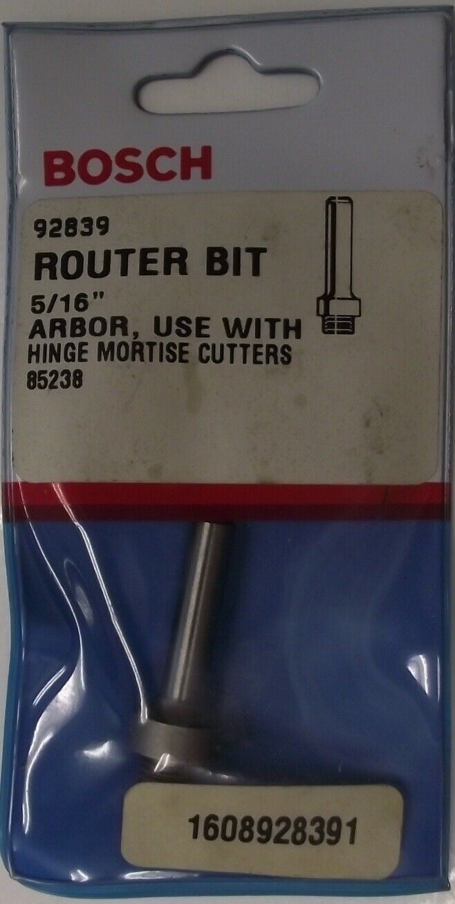 Bosch 92839 5/16"-24 Threaded (1/4" Shank) Mortising Bit Arbor USA