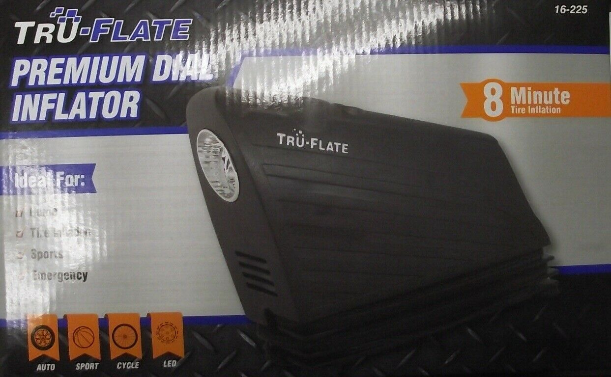 Tru-Flate 16-225 Premium Tire Inflator With Dial Gauge - 12 Volt