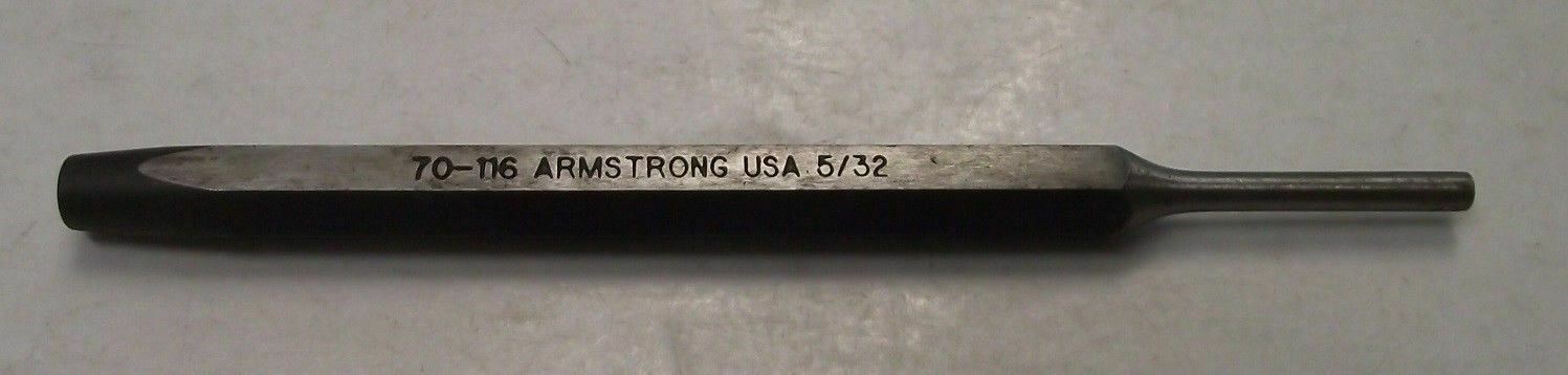 Armstrong 70-116G 5/32" x 5/16" x 5" Tool Steel Pin Punch USA