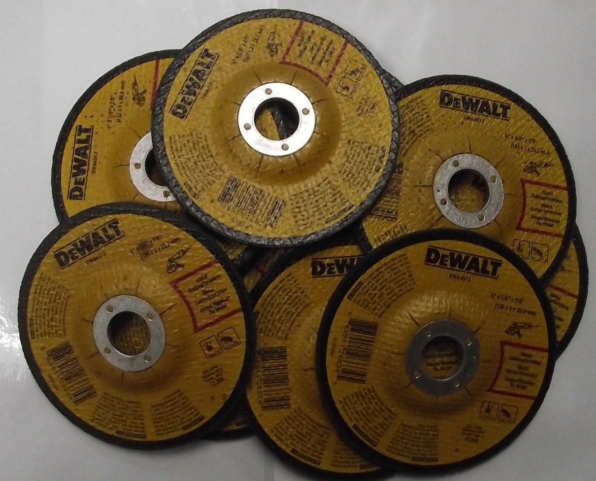 DEWALT DWA4512 5" X 1/8" X 7/8" Metal Cutting Grinding Wheel 10pcs