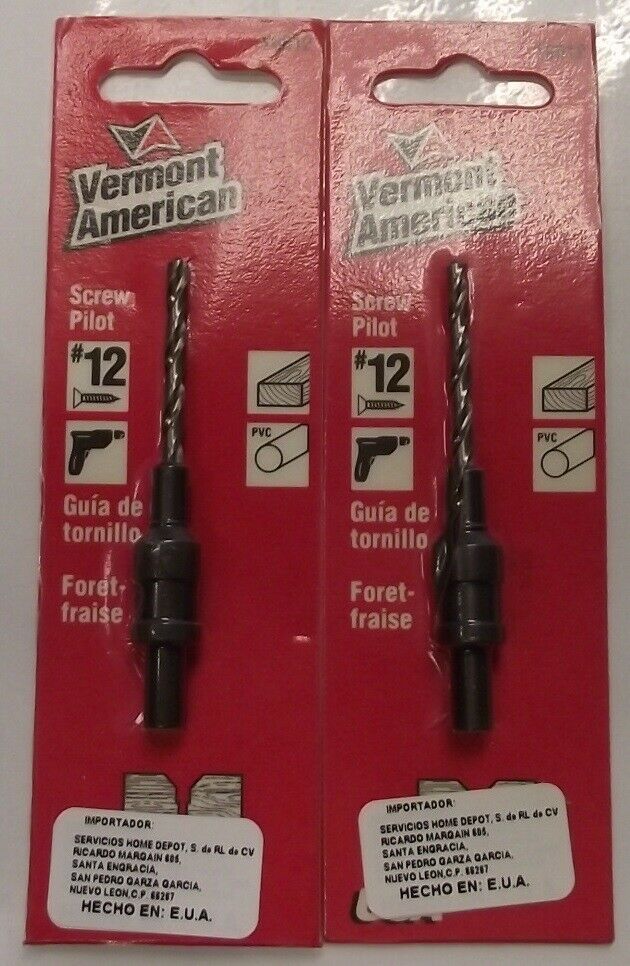 Vermont American 16612 #12 Screw Pilot Countersink 2pcs. USA