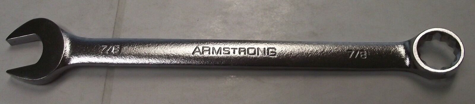 Armstrong 25-478 7/8" Satin Chrome Long Pattern Combination Wrench 12 Point USA