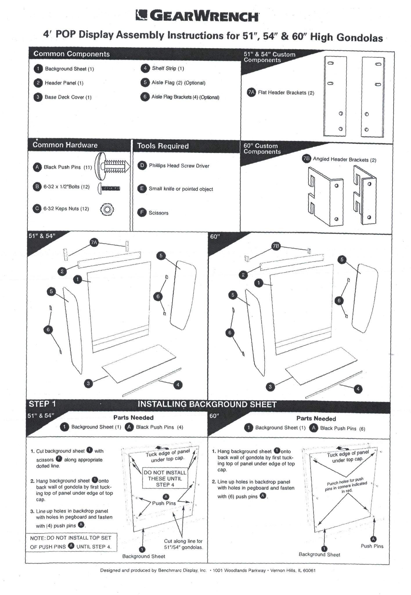 GearWrench 81430 Merchandiser Wall Display 22-Peice Wrench Set