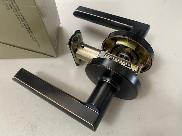 Taymor 30-D006434BRN Lever Passage Door Handle Aged Bronze Vega Style