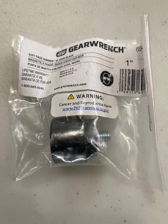 GearWrench 69-148G 1" Soft Face Hammer Tip Black Hard USA