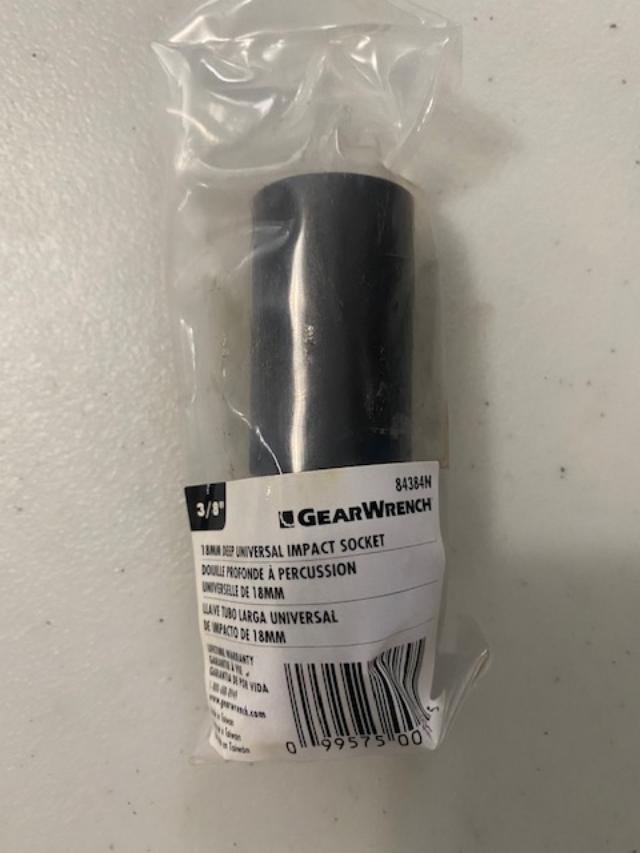 GearWrench 84384N 18mm 3/8" Drive Universal Impact Socket 6pt